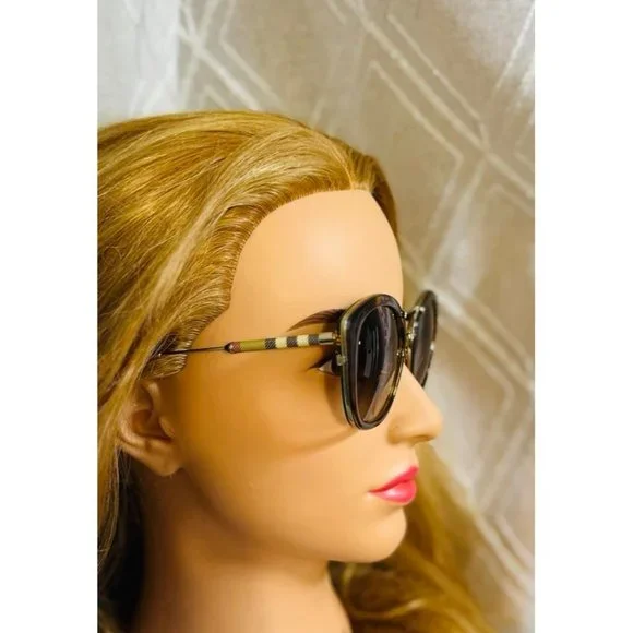 Burberry sunglasses authentic real designer luxury brown Amazon.com: BURBERRY Sunglasses BE 4407 385483 Dark Havana  main image 3